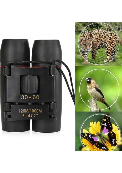 Taşınabilir Gece Görüş Teleskop Katlanabilir Mini Dürbün 30X60 126M / 1000M Şerit + Çanta Siyah(Yurt Dışından) modelleri