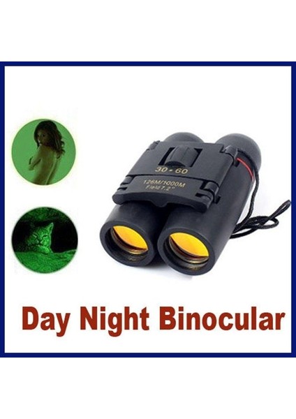 Taşınabilir Gece Görüş Teleskop Katlanabilir Mini Dürbün 30X60 126M / 1000M Şerit + Çanta Siyah(Yurt Dışından) fırsatları