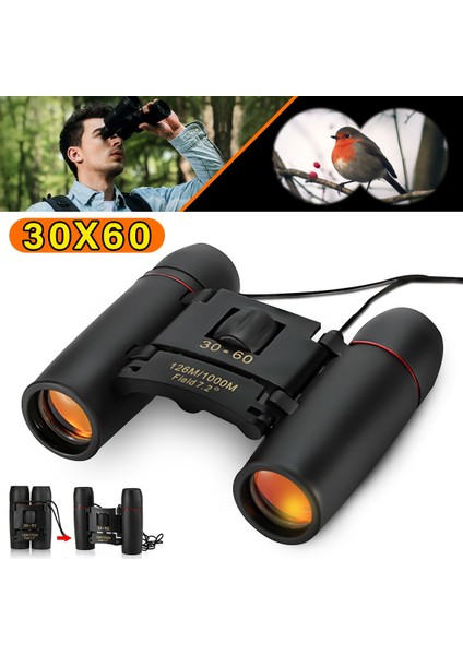 Taşınabilir Gece Görüş Teleskop Katlanabilir Mini Dürbün 30X60 126M / 1000M Şerit + Çanta Siyah(Yurt Dışından) indirimleri