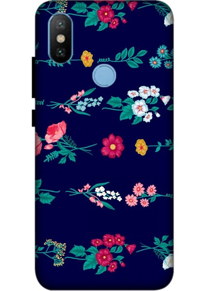 Xiaomi Mi A2 Lite Kılıf Çiçekler Baskılı Desenli Silikon Kılıf A++-8287