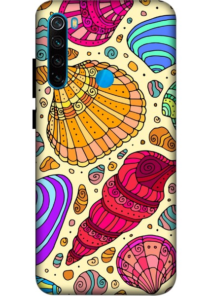 Xiaomi Redmi Note 8 Kılıf Deniz Kabuğu Baskılı Desenli Silikon Kılıf A++-8036