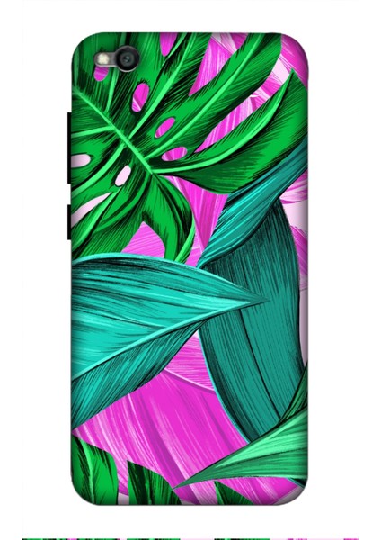 Xiaomi Redmi Go Kılıf Yaprak Baskılı Desenli Silikon Kılıf A++-8006