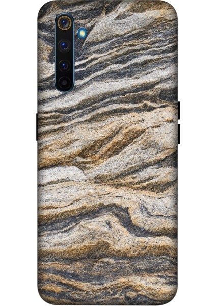 Realme 5i Kılıf Mermer Baskılı Desenli Silikon Kılıf A++-8025