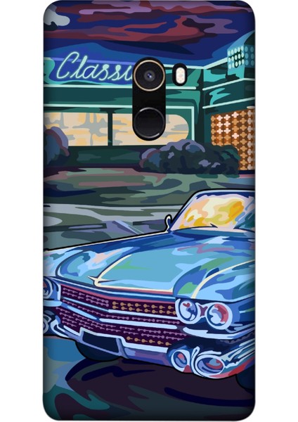 Xiaomi Mi Mix 2 Kılıf Classic Car Baskılı Desenli Silikon Kılıf A++-8107