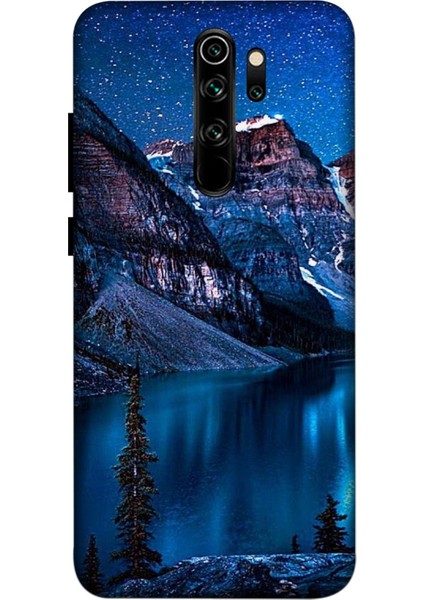 Xiaomi Poco M2 Kılıf Dağ ve Mazara Baskılı Desenli Silikon Kılıf A++-8157