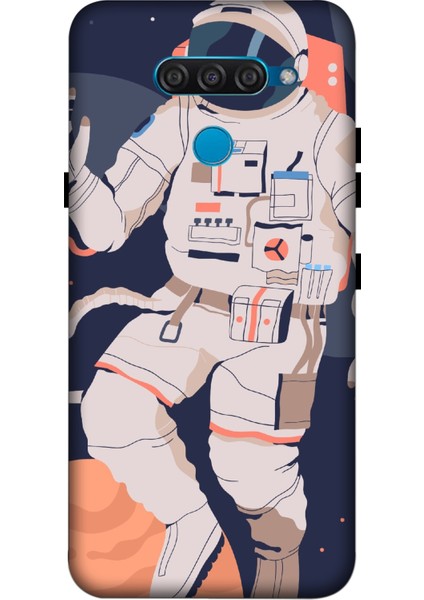 Lg Q60 Kılıf Astronot Baskılı Desenli Silikon Kılıf A++-8308