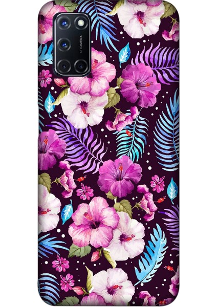 Oppo A92 Kılıf Çiçekler Baskılı Desenli Silikon Kılıf A++-8105