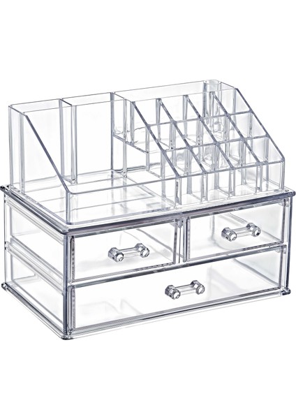 Üç Çekmeceli Makyaj Kozmetik Düzenleyici Organizer Set