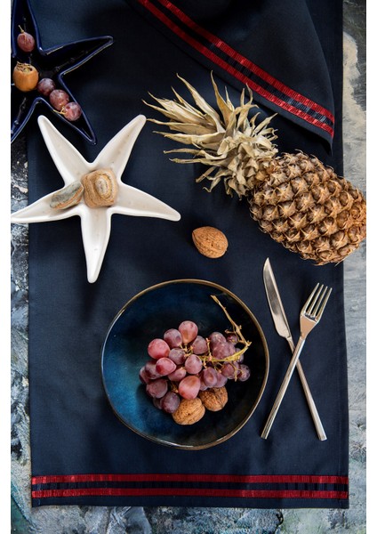 Keten Yeşil Şerit Detaylı Runner