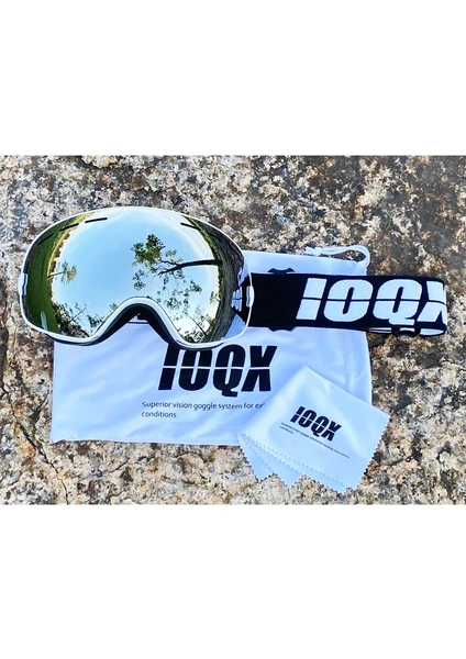 Ioqx  Unisex UV400 Anti Sis  Gri  Kayak Snowboard Gözlüğü