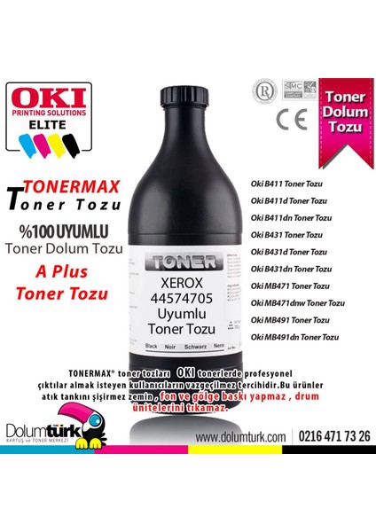B411 Toner Tozu 250GR./ B431 / MB471 / MB471 / MB491
