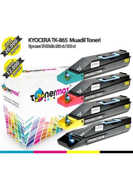 Mita TK-865 / Taskalfa 250CI / 300CI Set Muadil Toneri