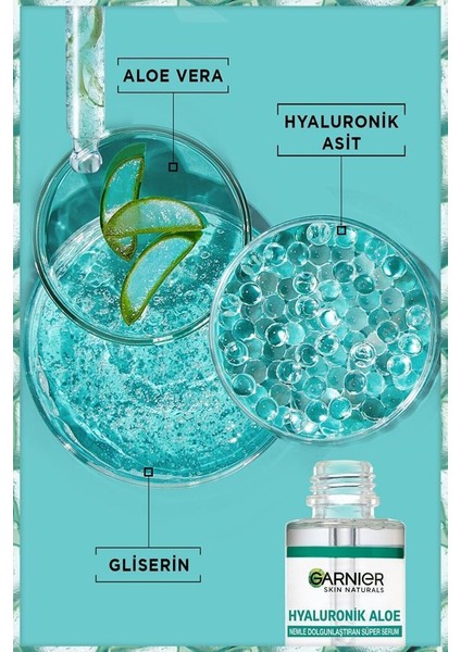 Hyaluronik Aloe Dolgunlaştıran Süper Serum 3D Roller Bakım Seti