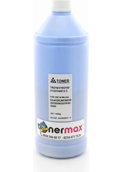 Minolta Renkli Toner Tozu Mavi 250GR./ TN216 / TN221 / TN319 / TN321 / TN324