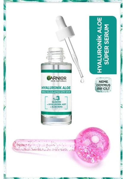 Hyaluronik Aloe Dolgunlaştıran Süper Serum Ice Roller Bakım Seti