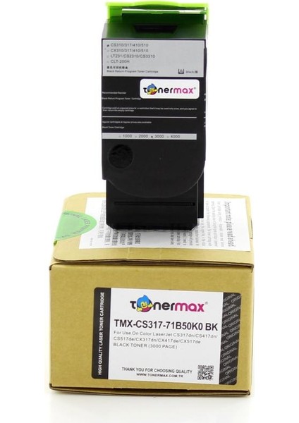 71B50K0 Siyah Muadil Toner /CS317 /CS417 /CS517 /CX317 /CX417 /CX517