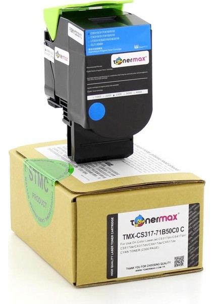 71B50C0 Mavi Muadil Toner /CS317 /CS417 /CS517 /CX317 /CX417 /CX517