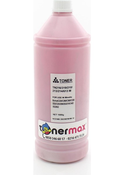 Minolta Renkli Toner Tozu Kırmızı 500GR./ TN216 / TN221 / TN319 / TN321 / TN324