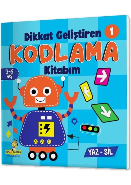 Dikkat Geliştiren Kodlama Kitabım Serisi (3-6 Yaş) Yaz-Sil Kitaplar fiyatları