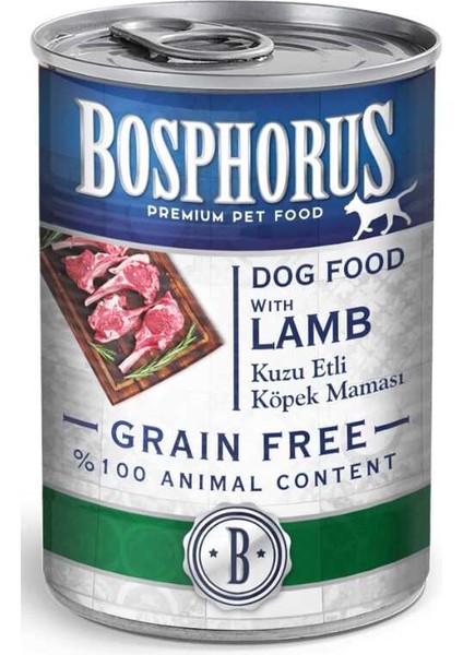 Tahılsız Kuzu Etli Yetişkin Köpek Konservesi 415 gr 12 Adet