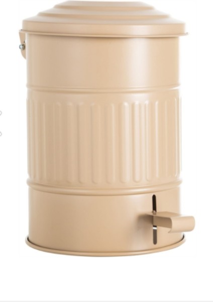 Pedal Mekanizmalı Çöp Kovası 8 Litre / 22 x 29 cm Kapuçino