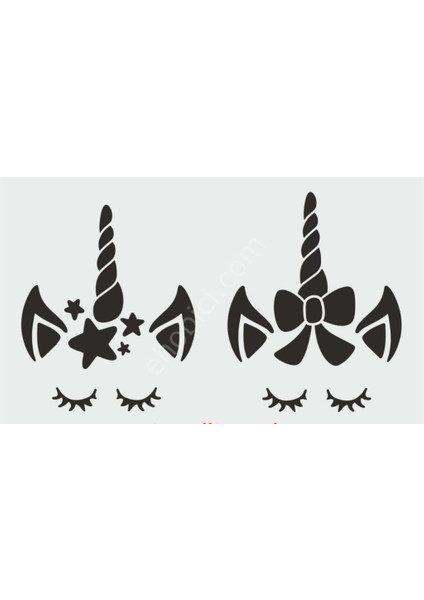 Çocuk Desen Stencil Şablon 15 x 20 cm Ç-038