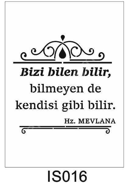 Islami Temalı Desenler Stencil Şablon 25 x 25 cm İS-016