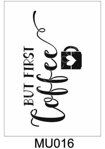 Mutfak Temalı Desenler Stencil Şablon 21 x 30 cm MU-016