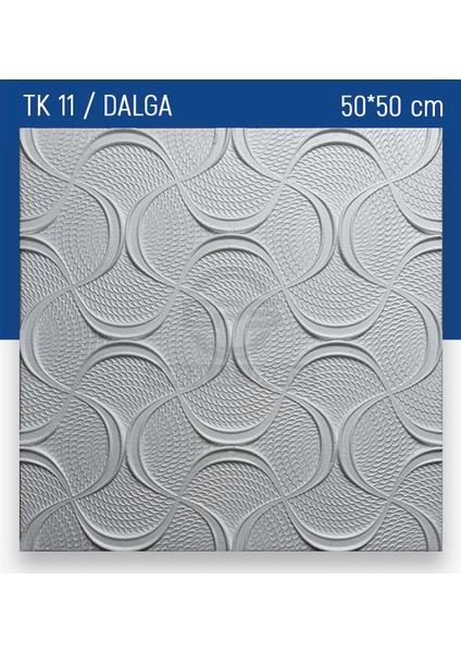 Tavan ve Duvar Kaplama - Dalga Modeli 50*50 cm 4 Adet (1 m2)