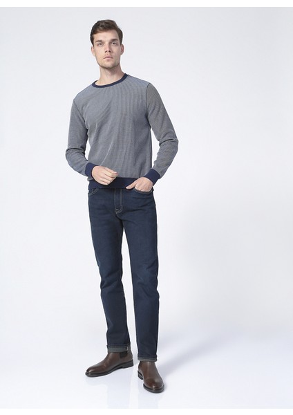 O Yaka Regular Fit Lacivert Erkek Sweatshirt indirimleri