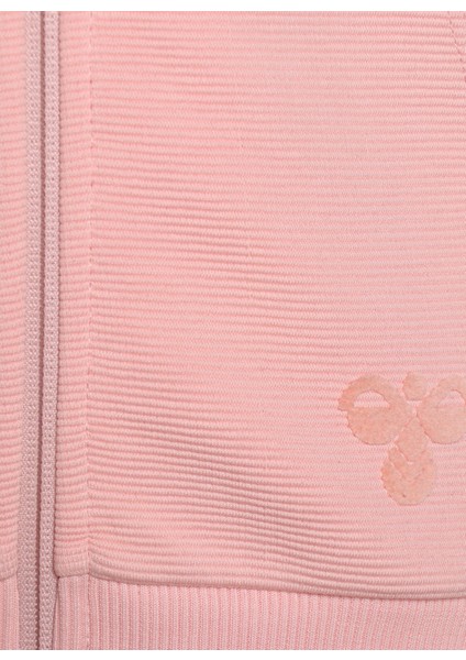 921308-3026 Hmlotazıp Jacket Pembe Dik Yaka Kız Çocuk Eşofman Üstü fırsatları