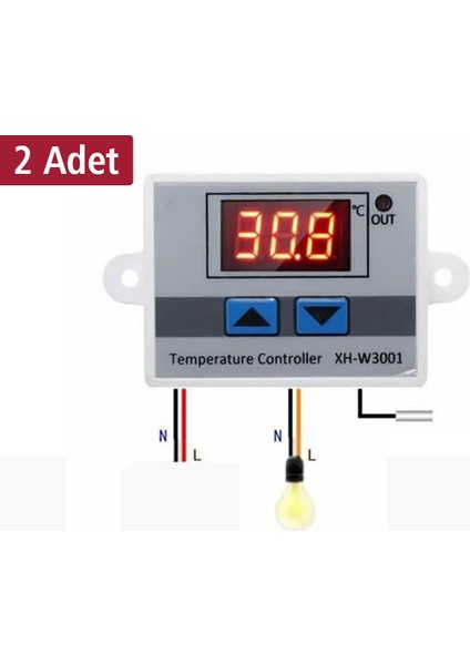 XH-W3001 220V Ac Dijital Termostat Akvaryum Kuluçka Makinesi 2 Adet