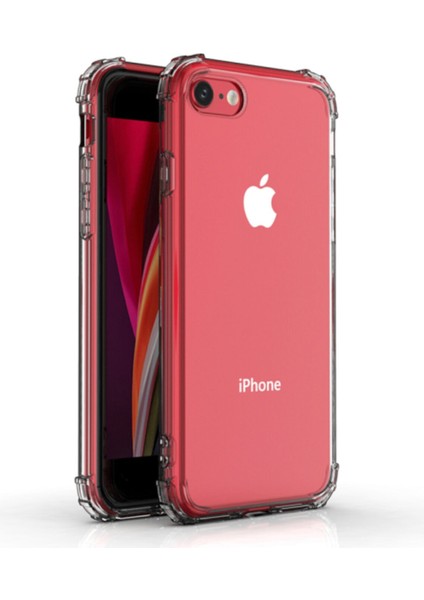 Apple Iphone 7 8 SE2020 Uyumlu Şeffaf Köşe Korumalı Lüx Darbe Emici Silikon Telefon Kılıfı Şeffaf