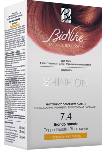 Shine On Saç Boyama Kiti - 7.4 Bakır Sarı
