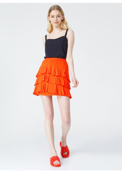 Nar Çiçeği Kadın Mini Etek