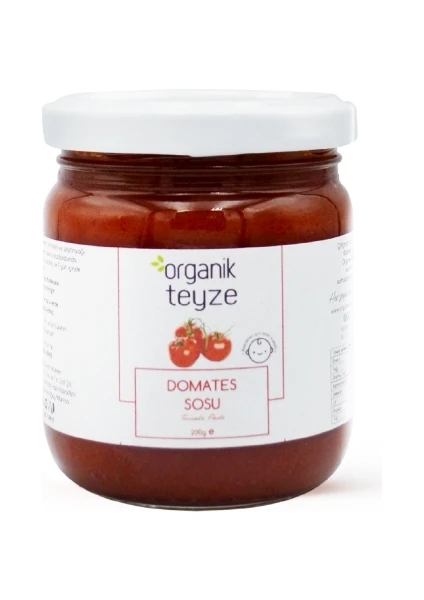 Organik Teyze Tuzsuz Bebek Domates Sosu/salçası 200 gr