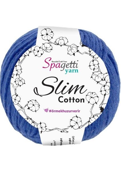 Spagettiyarn Saks Mavi Slim Cotton ( 50 Gr)