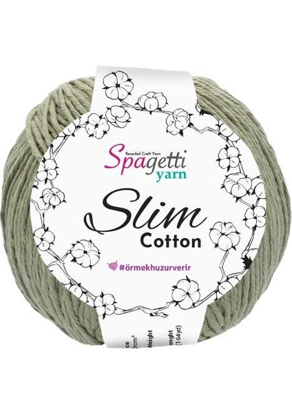 Spagettiyarn Haki Slim Cotton(50 Gr)