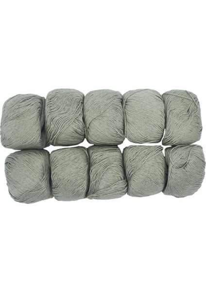 Spagettiyarn Haki Slim Cotton Ip - 10'lu Set