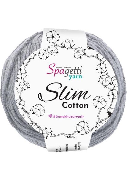 Spagettiyarn Gri Slim Cotton Ip ( 50 Gr) fiyatları