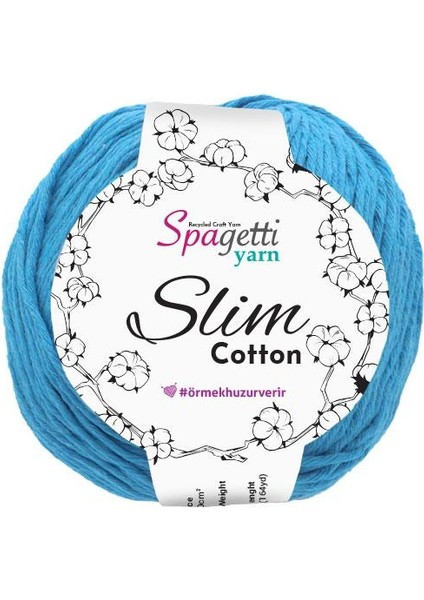 Spagettiyarn Turkuaz Slim Cotton ( 50 Gr)