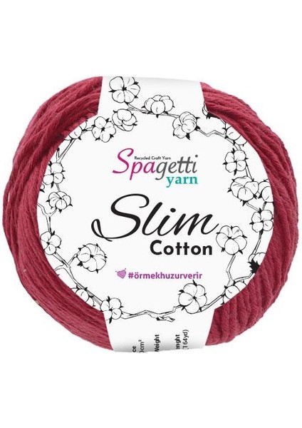 Spagettiyarn Bordo Slim Cotton ( 50 Gr) fiyatları