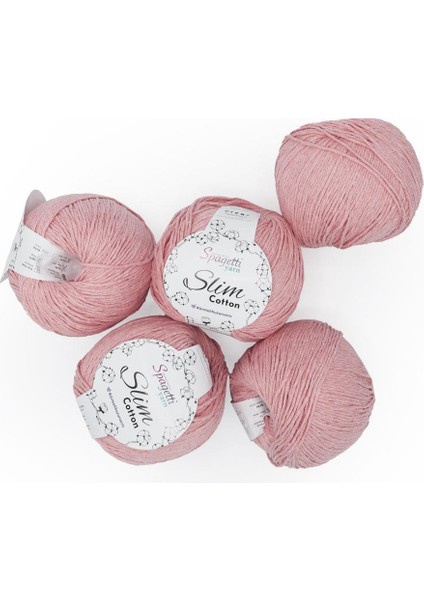 Spagettiyarn Yavruağzı Slim Cotton Ip - 5'li Set