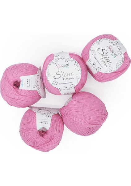Spagettiyarn Pembe Slim Cotton Ip - 5'li Set fiyatları