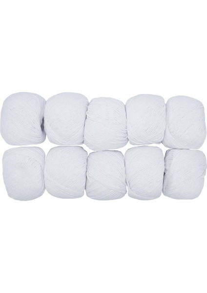 Spagettiyarn Beyaz Slim Cotton Ip - 10'lu Set fiyatları