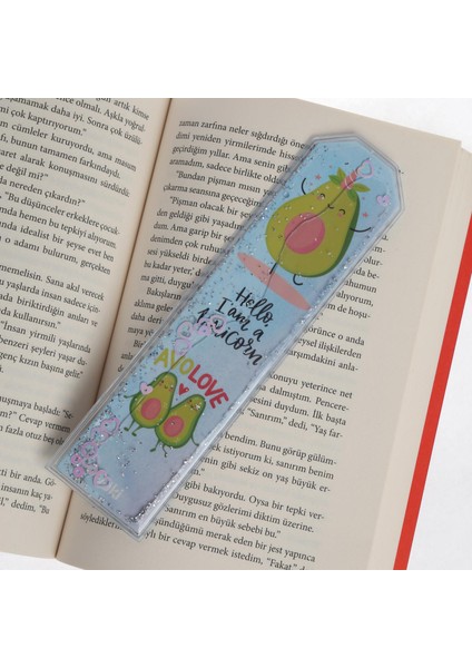 Avokado Simli Sulu Kitap Ayracı Mavi indirimleri