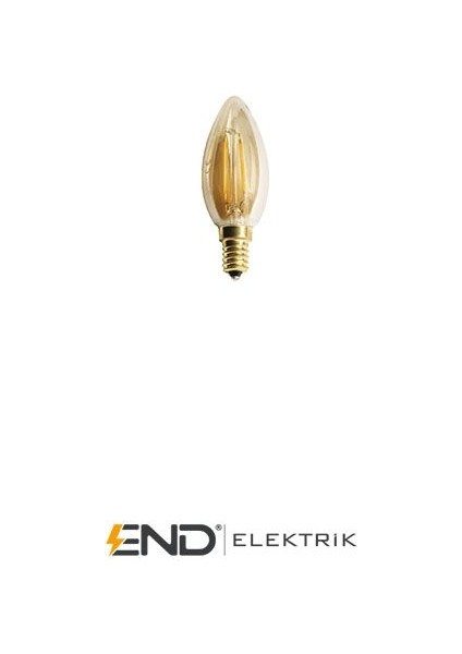 4W Rustik LED Bujı Ampul (E-14)(Amber)