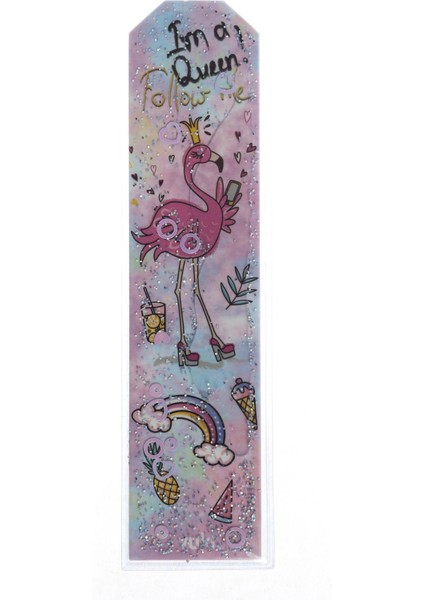 Flamingo Simli Sulu Kitap Ayracı Pembe