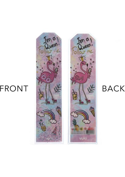 Flamingo Simli Sulu Kitap Ayracı Pembe