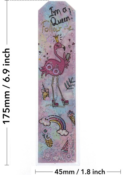 Flamingo Simli Sulu Kitap Ayracı Pembe